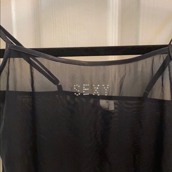 Black Sheer Rhinestones CROP Top “SEXY “NWOT. - Picture 2 of 8
